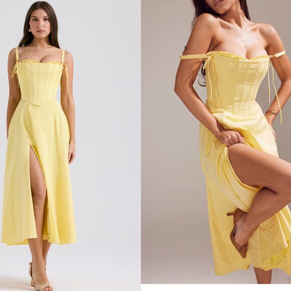 House of CB 'Clarabelle' Sunshine Cotton Midi Dress NWOT - Picture 1 of 7